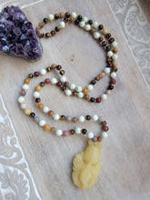 Load image into Gallery viewer, Yellow Jade Goldish Mala