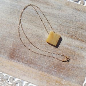 Yellow Opal Gold Necklace