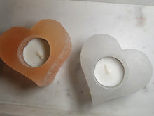 Load image into Gallery viewer, Selenite Heart Candle Holder
