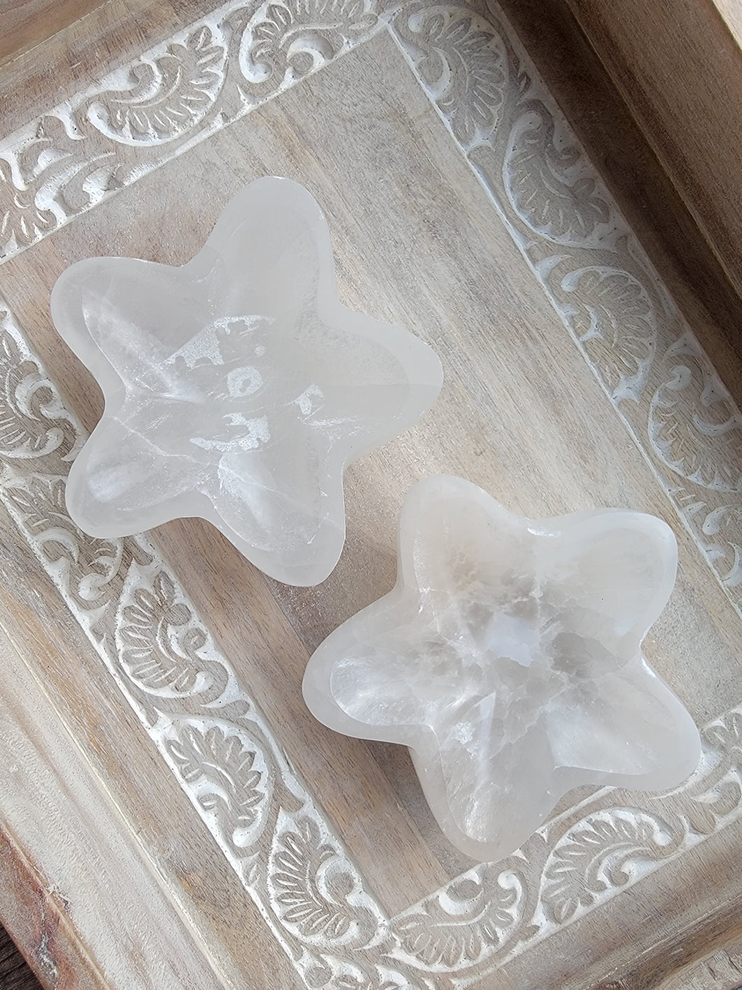 Selenite Star Bowl