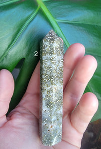 Druzy Vein Ocean Jasper Tower