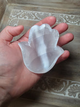 Load image into Gallery viewer, Selenite Hamsa Bowl
