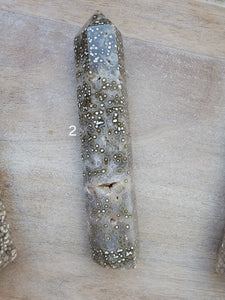 Druzy Vein Ocean Jasper Tower