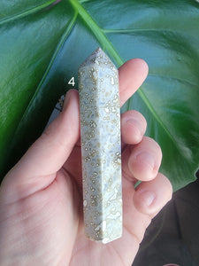 Druzy Vein Ocean Jasper Tower