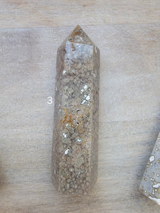 Druzy Vein Ocean Jasper Tower