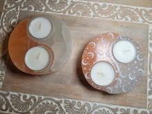 Load image into Gallery viewer, Ying Yang Selenite Candle Holder
