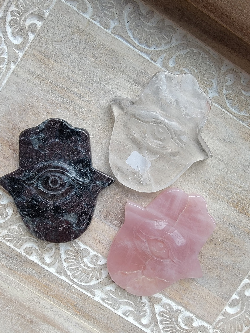 Carved Gemstone Hamsa