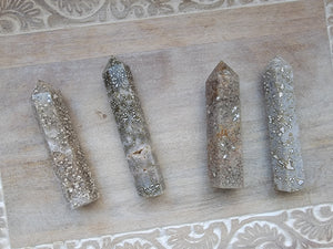 Druzy Vein Ocean Jasper Tower