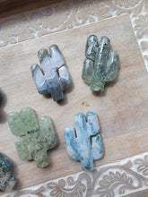 Load image into Gallery viewer, Moss Agate and Prehnite Cactus
