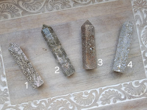 Druzy Vein Ocean Jasper Tower