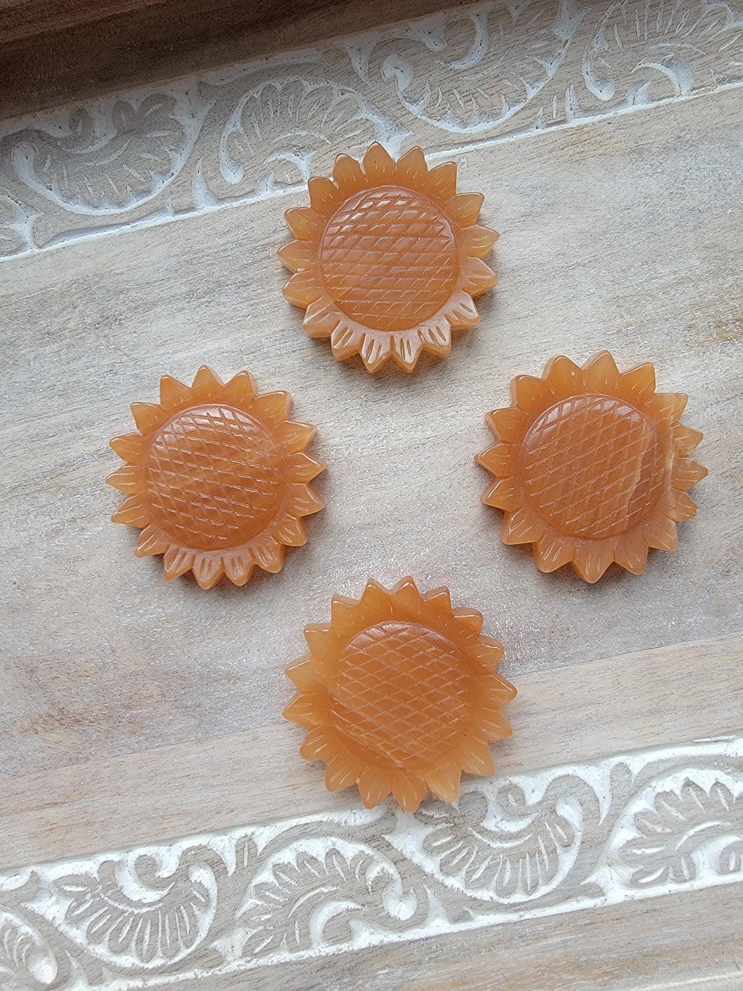 Orange Calcite Sunflowers