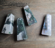 Load image into Gallery viewer, Moss Agate Flat Tower
