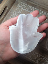 Load image into Gallery viewer, Selenite Hamsa Bowl
