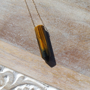 Tigers Eye Point Necklace