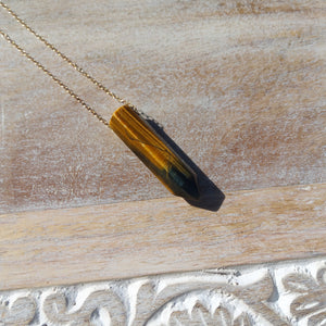 Tigers Eye Point Necklace