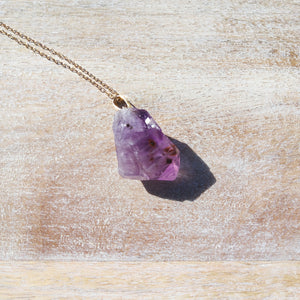 Natural Amethyst Point Necklace