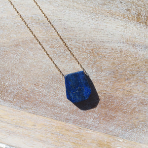 Geometric Lapis Lazuli Necklace