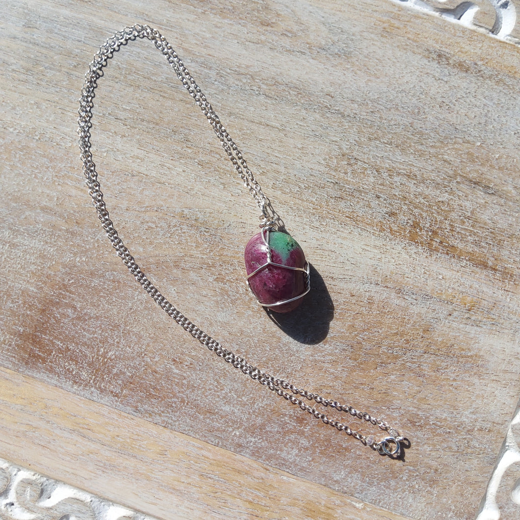 Ruby Zoisite Necklace