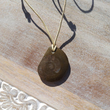 Load image into Gallery viewer, Fossil on Cotton Cord Necklace
