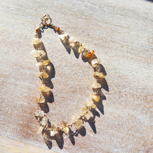 Citrine Handwrapped Bracelet