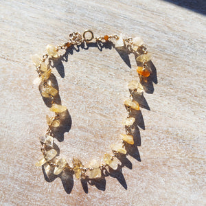 Citrine Handwrapped Bracelet