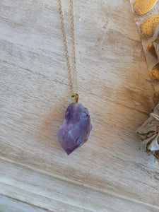 Natural Amethyst Point Necklace