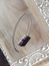 Load image into Gallery viewer, Chevron Amethyst Point Necklace
