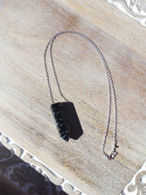 Load image into Gallery viewer, Snowflake Obsidian Point Necklace
