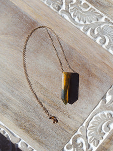 Tigers Eye Point Necklace