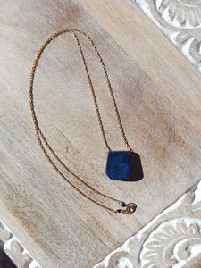 Geometric Lapis Lazuli Necklace