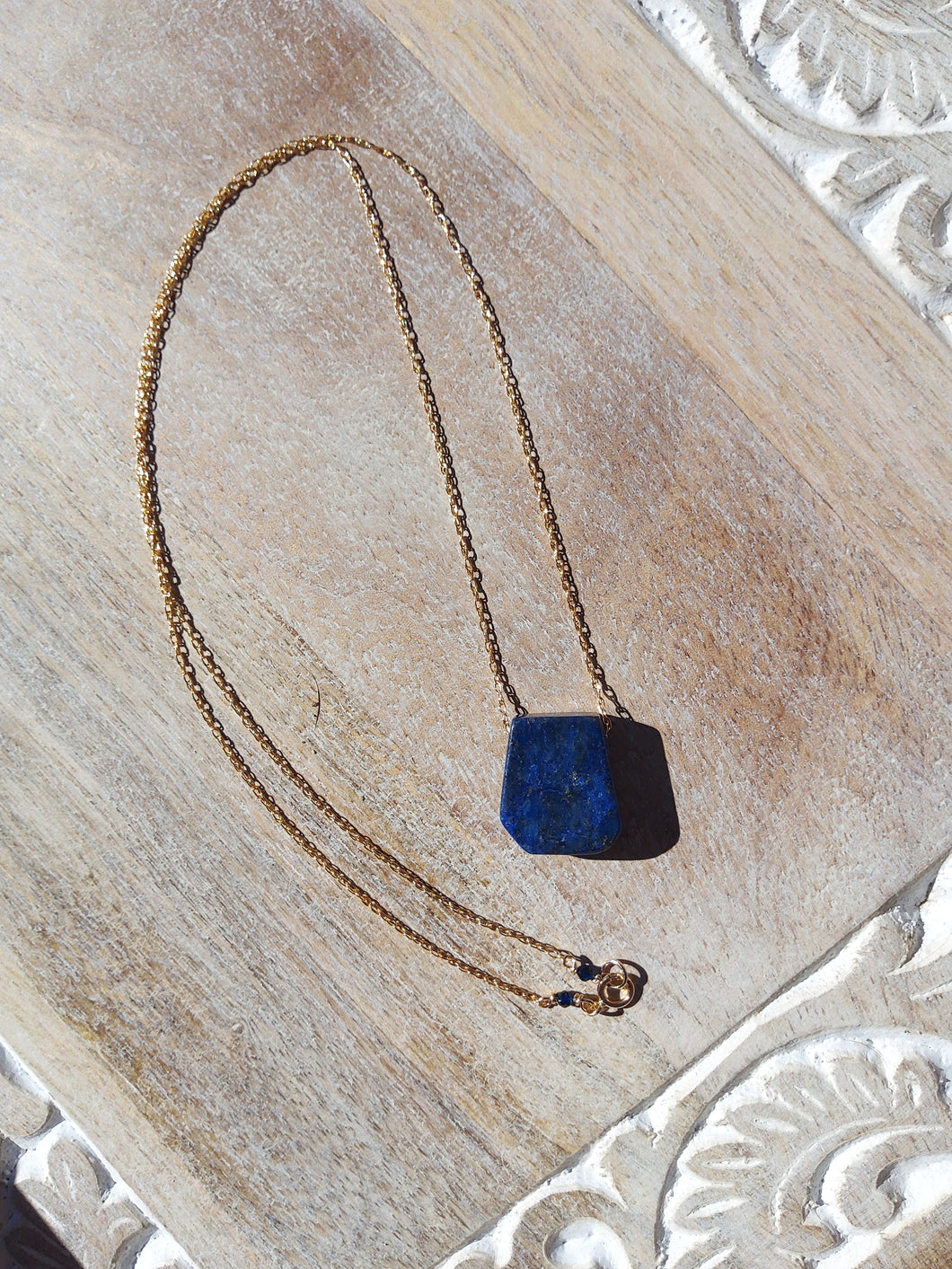 Geometric Lapis Lazuli Necklace