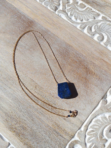 Geometric Lapis Lazuli Necklace