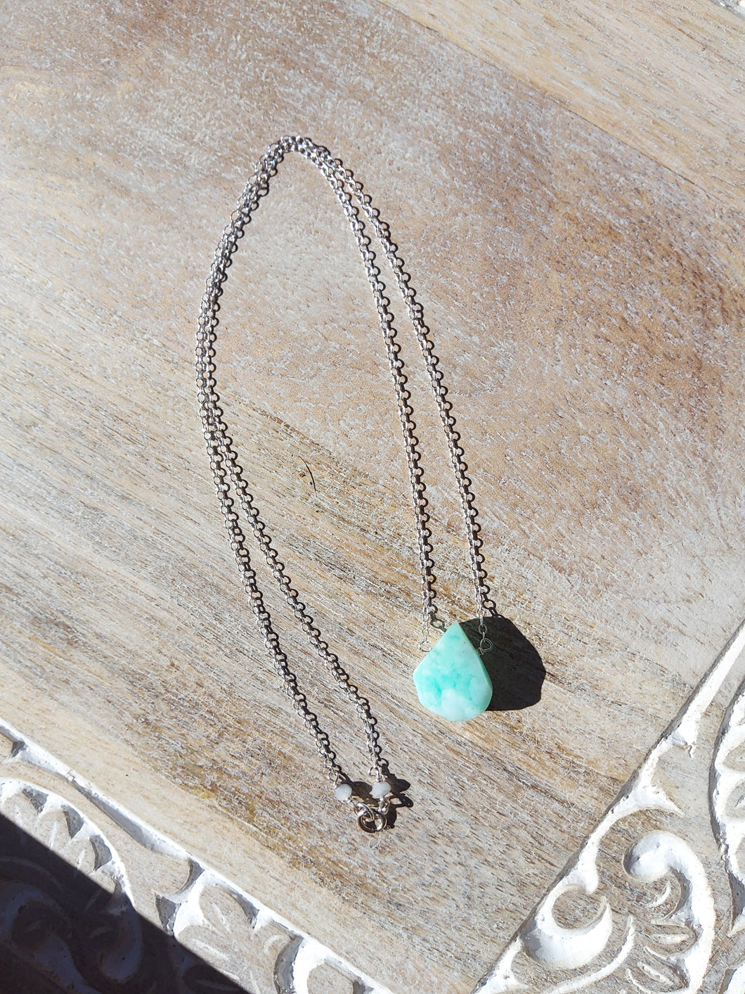 Teardrop Chrysoprase Necklace