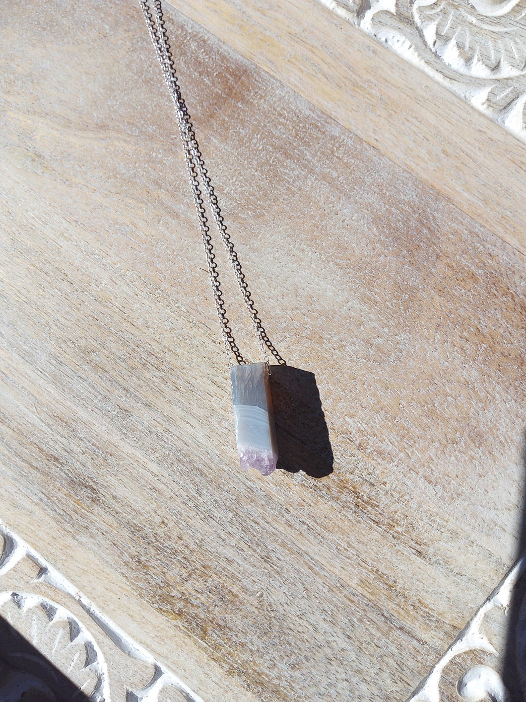 Amethyst Slice Necklace