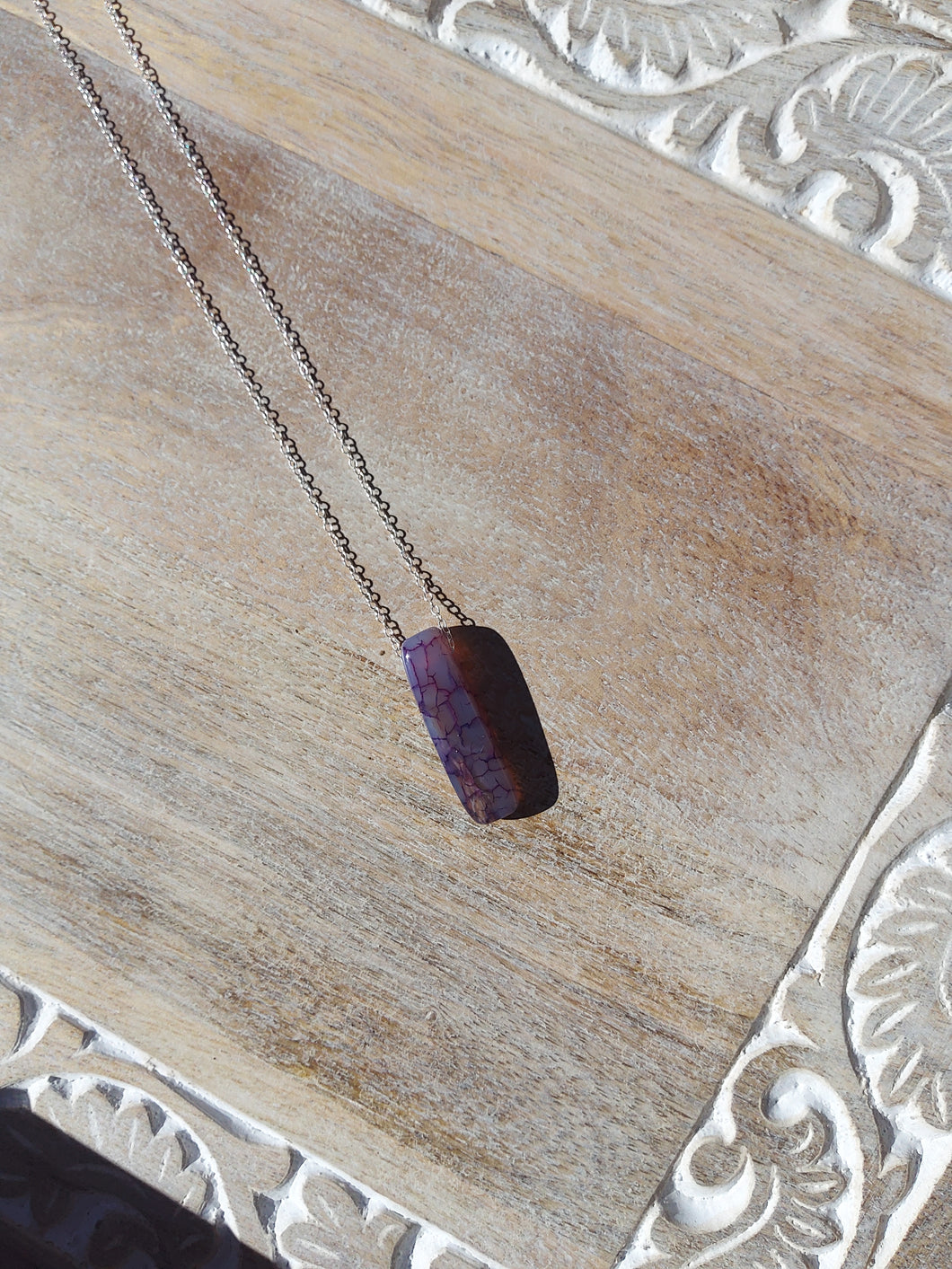 Purple Agate Necklace