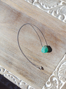 Geometric Chrysoprase Necklace