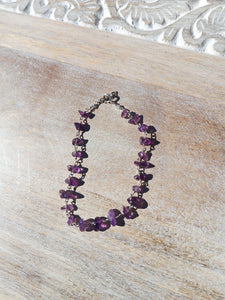 Amethyst Handwrapped Bracelet