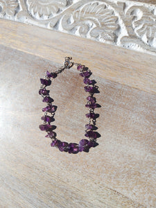 Amethyst Handwrapped Bracelet