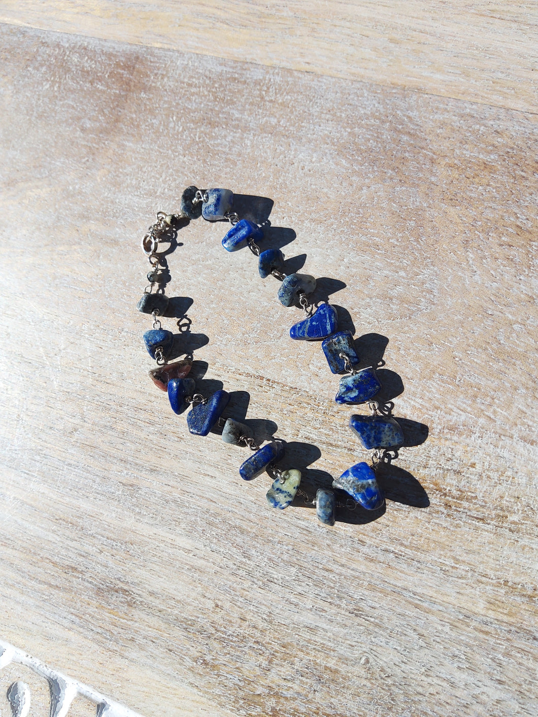 Lapis Lazuli Handwrapped Bracelet