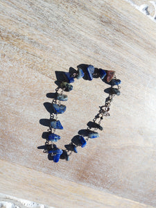 Lapis Lazuli Handwrapped Bracelet