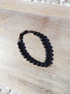 Hematite and Lava Stone Essential Oil Bracelet