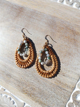 Load image into Gallery viewer, Bamboo and Agate Earrings
