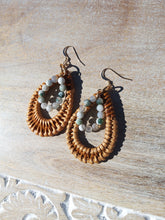 Load image into Gallery viewer, Bamboo and Agate Earrings
