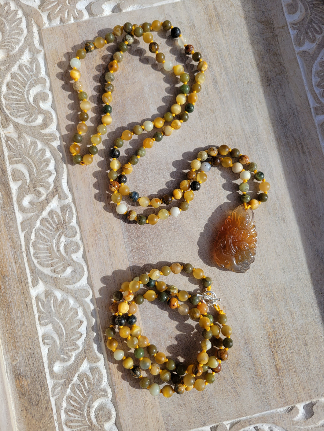 Yellow Buddha Mala Set