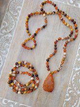 Load image into Gallery viewer, Orange Buddha Mala Set
