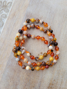 Orange Buddha Mala Set